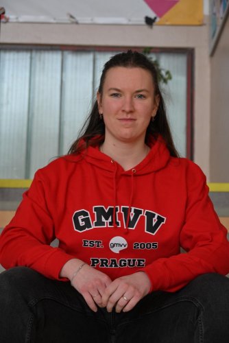 Červená GMVV mikina z limitované edice - Velikost: XL
