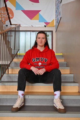 Červená GMVV mikina z limitované edice